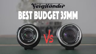 BEST BUDGET 35mm LEICA M LENS  Voigtländer Color Skopar F25 vs Nokton F14 [upl. by Atinnek]