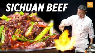 Mouthwatering spicy beef dryfried • Sichuan Recipe • Taste Show [upl. by Ennoitna682]