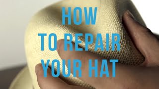 How to Repair the Crown of a Straw Hat [upl. by Jolee]