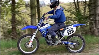 Yamaha YZ450F 2004 Cold start amp riding [upl. by Aruam]