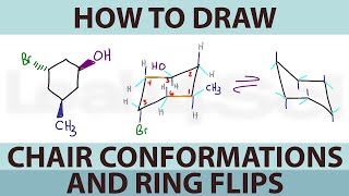 How to Draw Cyclohexane Chair Conformations and Ring Flips [upl. by Peder]