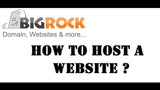 How to host a website on BigRock [upl. by Mccully227]