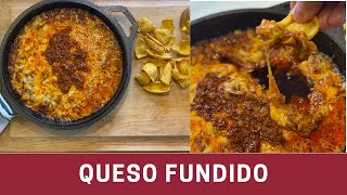 Heart Stopping Queso Fundido with Chorizo Mexican Cheese Dip  The Frugal Chef [upl. by Ecydnac339]