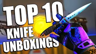 The Top 10 Most Expensive CSGO Knife Unboxing Videos  TDMHeyzeus [upl. by Dnalwor]