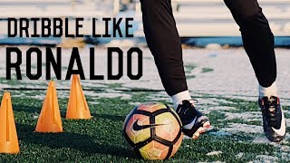 How To Dribble Like Cristiano Ronaldo  5 Easy Ronaldo Skills [upl. by Llewop576]