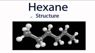 Hexane Structure C6H14 [upl. by Ahsytal962]