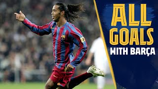 ALL THE GOALS Every Ronaldinho strike for Barça [upl. by Ribaj]