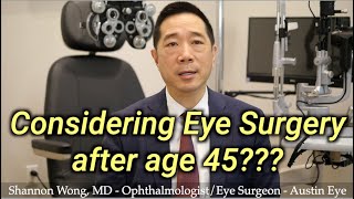 Over 45 and considering LASIK Lens replacement or Cataract surgery ALL YOU NEED TO KNOW [upl. by Irtemed684]