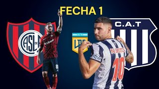 TALLERES vs SAN LORENZO FECHA 1 [upl. by Coralyn368]