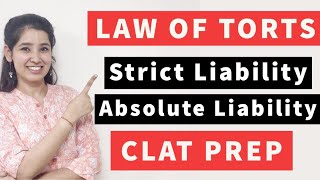 Strict Liability and Absolute Liability  Law of Torts [upl. by Olson855]