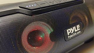 Pyle PBMWP185 Bluetooth Boombox Speaker Radio System Unboxing Review amp Sound Sample [upl. by Ambie]