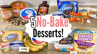 5 NOBAKE DESSERTS  The EASIEST Tasty Summer Recipes  Julia Pacheco [upl. by Linad622]