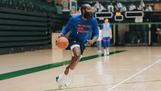 James Harden amp the 76ers practicing at Colorado State  NBA on ESPN [upl. by Vittorio]