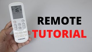 Samsung Air Conditioner Remote Tutorials  How to Use and Functions [upl. by Swec]