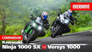 2020 Kawasaki Ninja 1000 SX vs Versys 1000  Which is the sport tourer to buy  OVERDRIVE [upl. by Goodhen552]