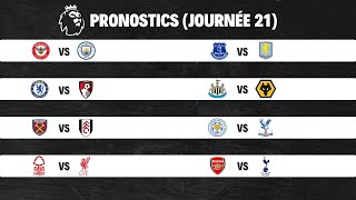 Pronostics Premier League Journée 21  Paris sportifs  Pronostics foot aujourdhui [upl. by Spearing]