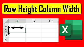 How to Change Row Height and Column Width in Excel [upl. by Torosian]