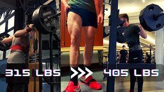 315LBS405LBS SQUAT TRANSFORMATION  2 MONTHS [upl. by Whitman982]