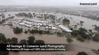 Townsville Flood 2019 aerial footage during the peak [upl. by Ayotahs]