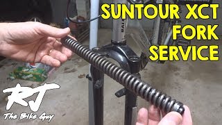 Suntour XCT Fork Service  DisassembleCleanLubeReassemble [upl. by Lanos166]