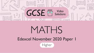 Maths GCSE  November 2020 Paper 1 H  PMT Education [upl. by Karlin]