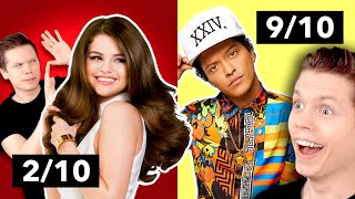 Rating Singers Without Autotune From 1 to 10 Bruno Mars Selena Gomez amp MORE [upl. by Oremar378]