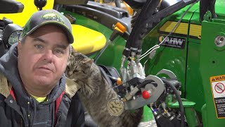 Deere 2038R Loader Lift Capacity Barn Cats [upl. by Ferullo]