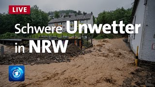 Überschwemmungen und Erdrutsche Heftige Unwetter im Westen Deutschlands [upl. by Eelytsirk]