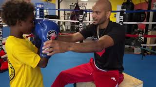 How To Teach Boxing To Any Child Age 23456 7 YearsThis Video We worked Stance Jab amp Defense [upl. by Anthea]