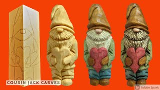 Carving A DIY Gnome From Wood  Tutorial Part 1 [upl. by Irianat263]