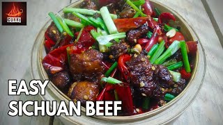 Easy Spicy Sichuan Beef I Chinese Restaurant Style Schezwan Beef Recipe [upl. by Otto983]