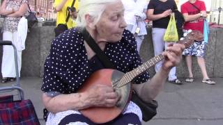 Babushka playing her domra in St Petersburg Russia [upl. by Padget]