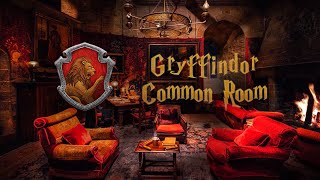 Gryffindor Common Room ⚡ Harry Potter Ambience 🔥 Hogwarts ASMR [upl. by Ahserb]