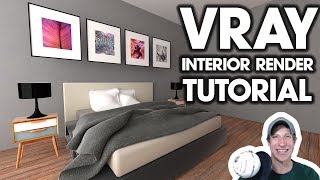 Vray INTERIOR RENDER Tutorial  Easy to Follow [upl. by Eitsirc]