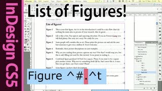 InDesign List of Figures and Tables Tutorial [upl. by Sanborn]