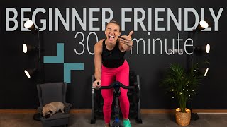 Friendliest Beginner Rhythm Indoor Cycling Class  30 minute [upl. by Aratahs]