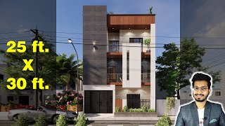 25X30 Feet House Design 3D  85 Gaj  750 sqft  2530 house design  75X9 Meter  DV Studio [upl. by Dressel]