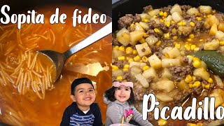 Sopa de fideo amp Picadillo  SIMPLE EASY RECIPE  Kidapproved [upl. by Nessej]