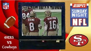 49ERS vs COWBOYS SNF Week 10 1990 [upl. by Atteuqahs]