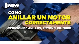 COMO COLOCAR LOS ANILLOS EN LOS PISTONES  MOTORMEX [upl. by Eillek]