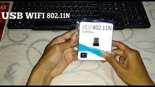 Cara pasang dan install usb wifi wireless 80211N [upl. by Assadah]