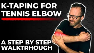 How to Apply Kinesio Tape for Tennis Elbow All By Yourself [upl. by Ahsekam]