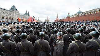 Russian Military Parade 1945 Remastered The First Victory Parade on Red Square English T [upl. by Asylla]