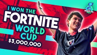 I WON THE FORTNITE WORLD CUP  3000000 [upl. by Sixela]