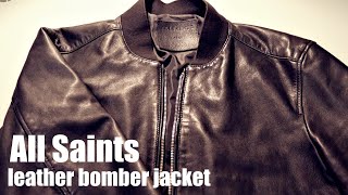 ALL SAINTS leather bomber jacket [upl. by Ttennaj]