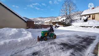 déneigement avec tracteur tondeuse [upl. by Ilam]