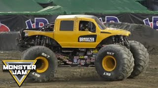 Diesel Dave  BroDozer INSANE Consecutive Backflip  Monster Jam Anaheim 2019  Monster Jam [upl. by Goldin298]