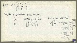 Week 10  Orthogonal diagonalization example [upl. by Myles]