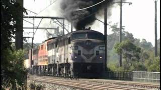 Vintage diesels NSW Smoke belching locomotives [upl. by Nylyoj]