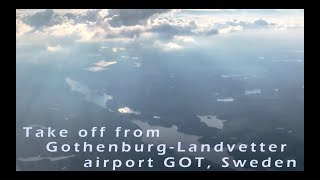 Take off from GothenburgLandvetter airport GOT Sweden [upl. by Shamus994]